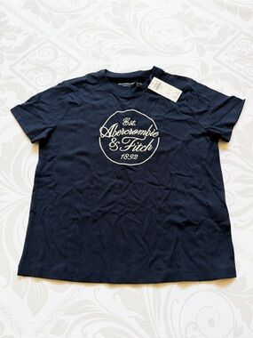 abercrombie kids Navy Blue Logo Tee